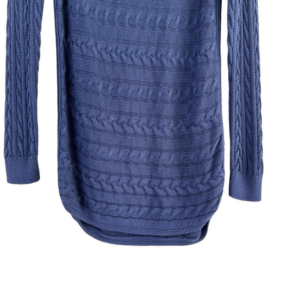 Lauren‎ Ralph Lauren Cable Knit Long Sleeve Sweater Tunic Navy Blue, Large - Picture 6 of 10